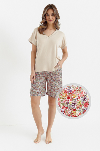 Piżama damska 456 Cana -beżowy