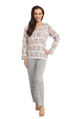 Piżama damska rozpinana 580 LUNA morelowy