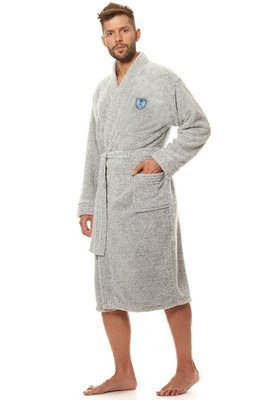 Szlafrok Męski 2116 Color L&L- niebieski