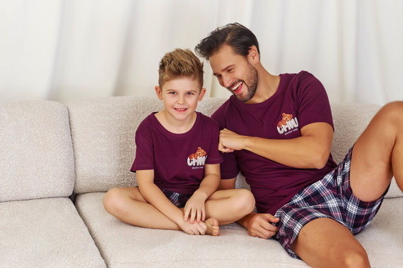 PDU.7202 Piżama dziecięca Unisex Doctor Nap - burgundy