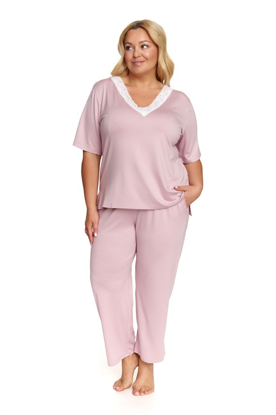 Piżama Damska Plus Size 7154 Doctor Nap - papaya