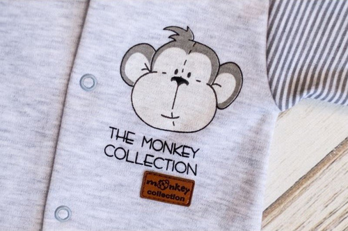 Pajac bawełniany bez stopek "Monkey" Terjan