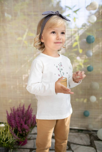 Bluzka z długim rękawem Tres Bien Pinokio - ecru 