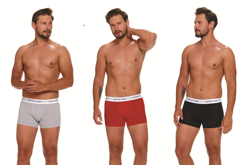 Bokserki męskie 5277 Doctor Nap - black melange red