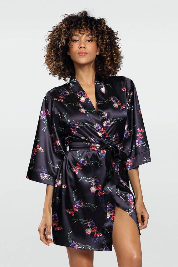 Podomka damska Flowers DKaren DK-P-granatowy 009