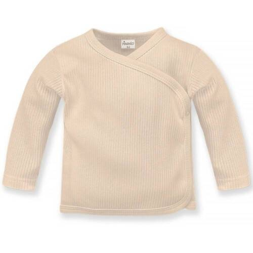 Kaftanik niemowlęcy wiązany Lovely Day Pinokio -  beżowy prążek