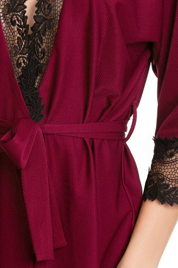 Szlafrok damski 05093 Mediolano - burgund