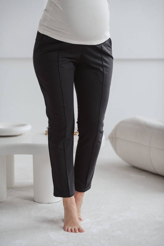 Klasyczne spodnie ciążowe GraceFit Mama Milk&Love grafitowy