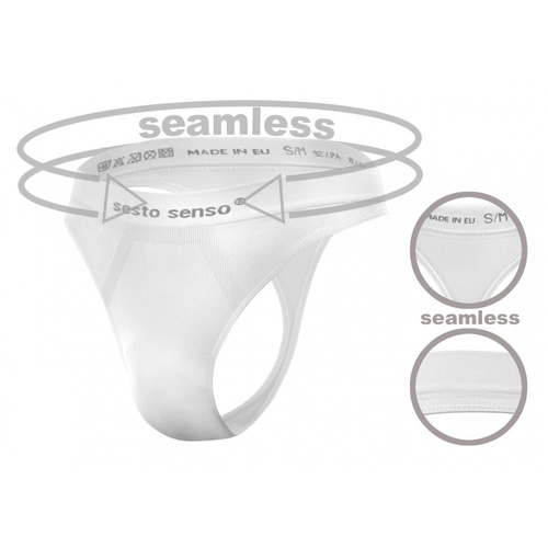 Stringi męskie bezszwowe CL13 Sesto Senso biały 
