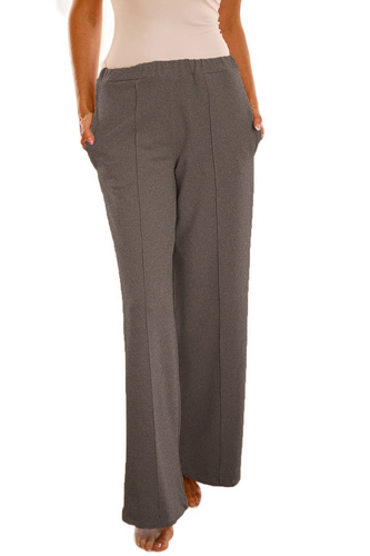 Damskie spodnie Flint z bawełny | szerokie nogawki | 95% bawełna, 5% elastan | polska produkcja Mirale