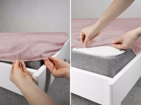 Prześcieradło z mikrofibry Poly Detexpol różowy