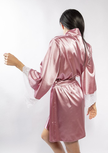 Podomka Szlafrok Damski Adelaide Dkaren - wrzos/biały