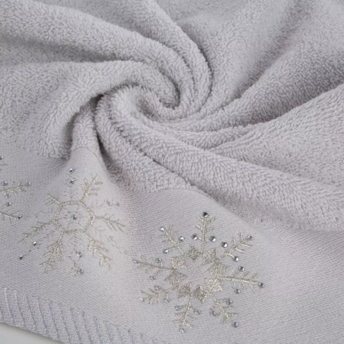 Ręcznik świąteczny choinka Joy 3 Eurofirany srebrny 