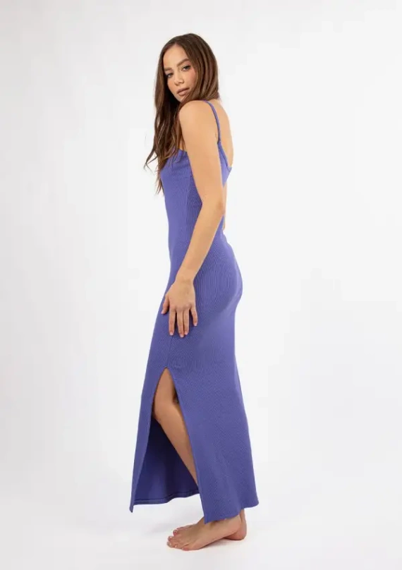 Sukienka bawełniana DK-K-P7 DKaren - fioletowy