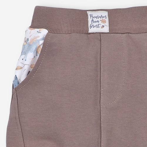 Spodnie dresowe z bawełny organicznej Skarby Jesieni Nini brązowy