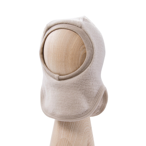 Eevi Merino beżowa – kominiarka dziecięca z wełny merynosów i polaru, termiczna ochrona