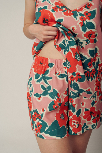 Piżama damska Ina Leaves  PRE-0067/00S Pretilo 