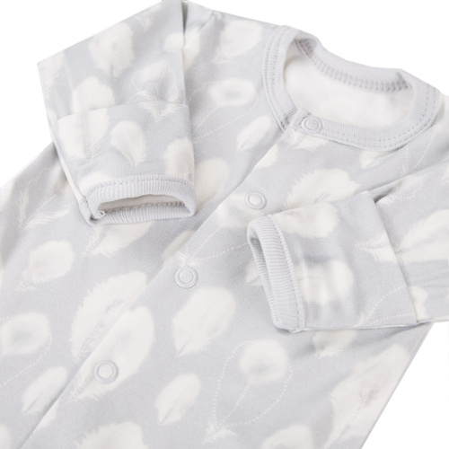 Body z długim rękawem Bamboo Ewa Klucze - szary