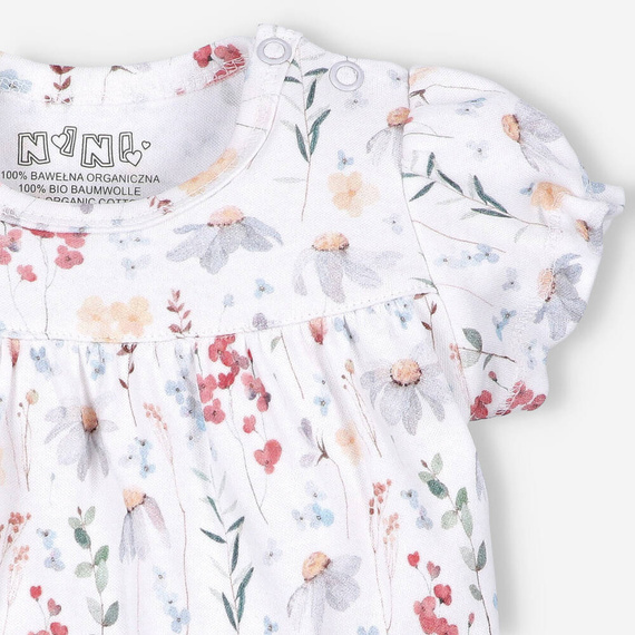 Sukienka z bawełny organicznej Łąka Nini