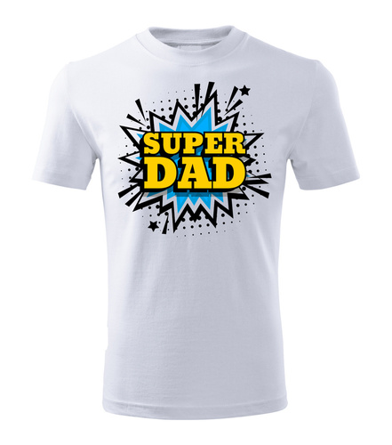 Koszulka męska "Super dad" Moocha biały