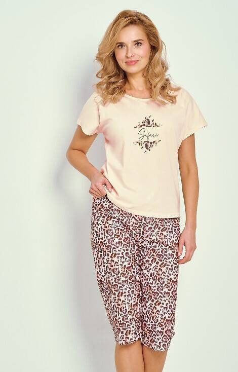 Piżama Damska 3320 ChrissyTaro- beżowa