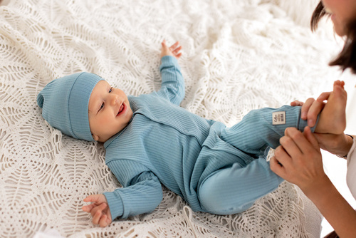 Pajac bez stópek "Natural Harmony" Makoma turkusowy