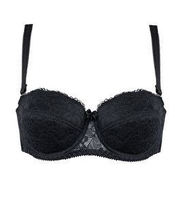 0017 Biustonosz bardotka KOSTAR czarny