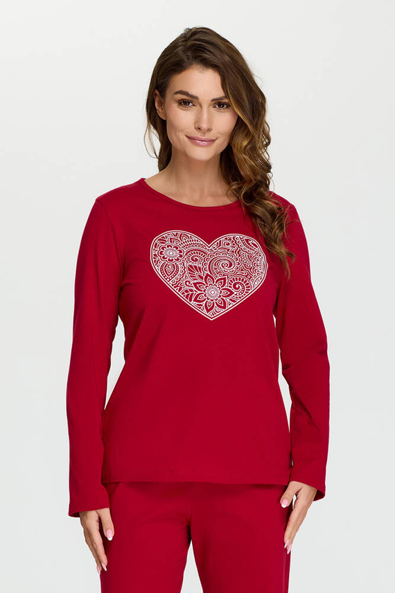 Piżama damska 10 Senizo bordowy