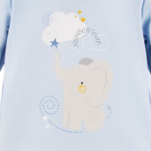 Body z krótkim rękawem Mellow Ewa Klucze - niebieski