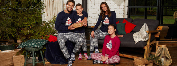 Piżama dziecięca długi rękaw, spodnie Arktyka Italian Fashion - granat