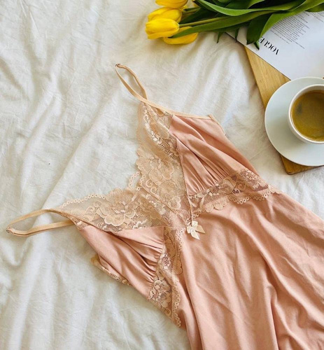 Piżama Damska 641 Noela Forex - beżowy