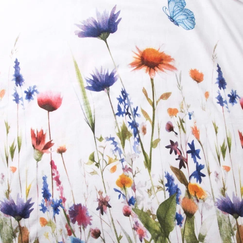 31512/1 Darymex Flanelove biała kolorowa kwiaty– komplet pościeli flanelowej, 100% bawełna, ciepła i przytulna