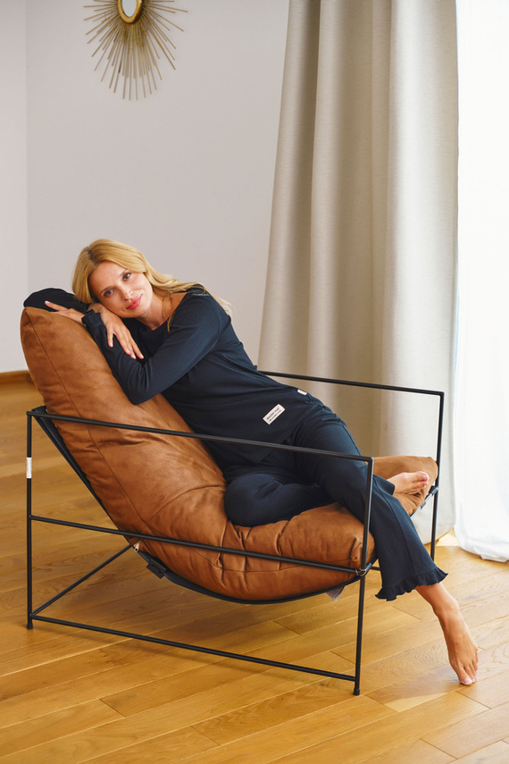 PM.7161 Piżama Damska Doctor Nap - czarny