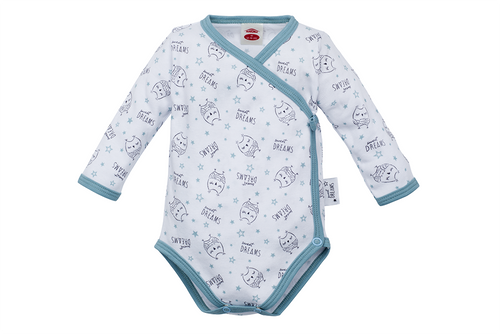 Body kopertowe z długim rękawem "SWEET DREAMS" Makoma turkusowy 