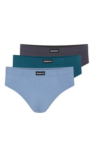 Bawełniane slipy męskie Henderson 1446 K670– wzorzyste, 3-pak