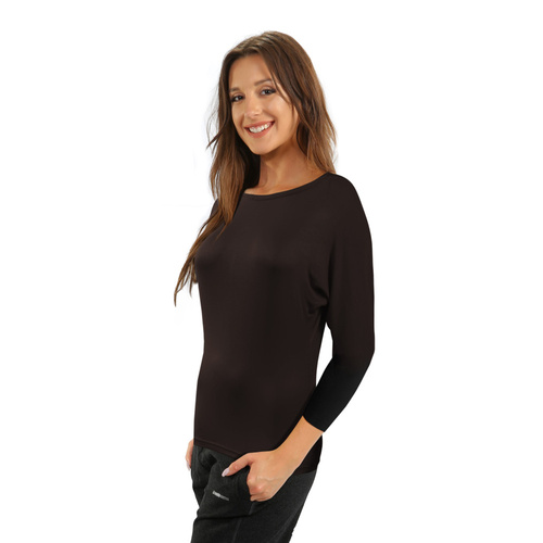 Bluzka damska kimono Andrea Sesto Senzo brązowy