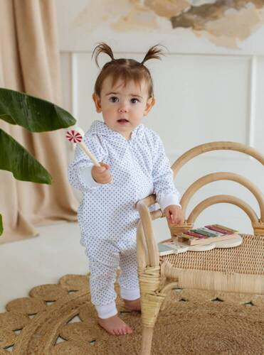 Dres welurowy "Blue Stars" Makoma niebieski