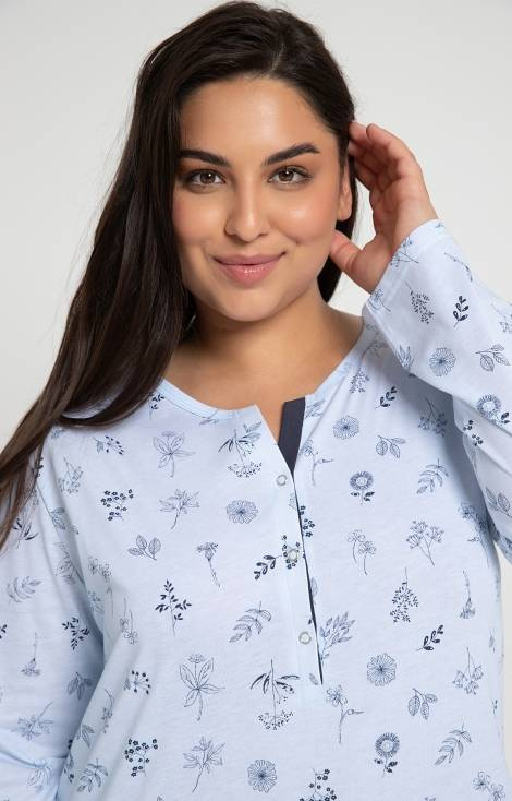 Koszula Damska 3011 Magnolia Taro-błękit