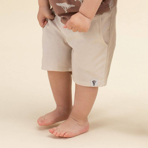 Krótkie spodenki na gumce Safari Pinokio - beżowy