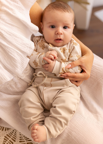 Spodnie niemowlęce "Easy Life" Makoma moonbeam druk