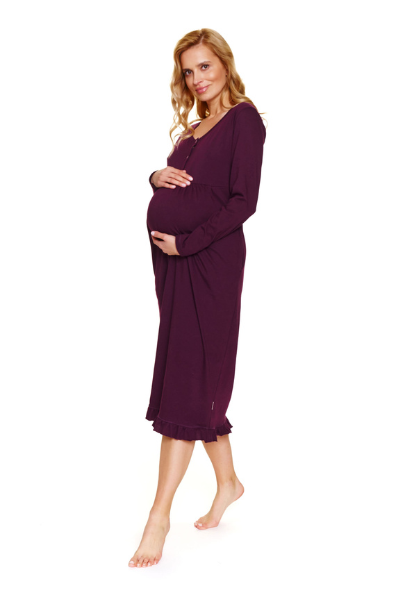 7318 Koszula nocna ciążowa i do karmienia | 100% bawełna | Doctor Nap