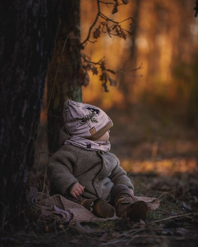 Meow Stories czapka dziecięca+ komin - Makaszka