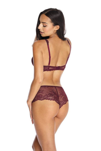  Biustonosz Usztywniany Full Cup M-3344/22 Cora  Mat bordowy