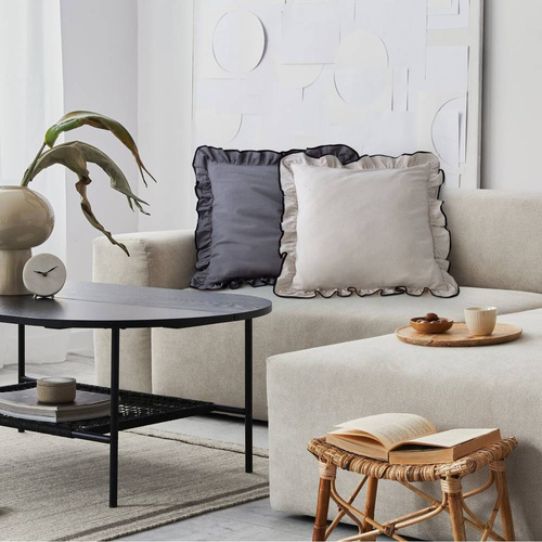 Poszewka dekoracyjna Kelly z falbaną Eurofirany beżowy