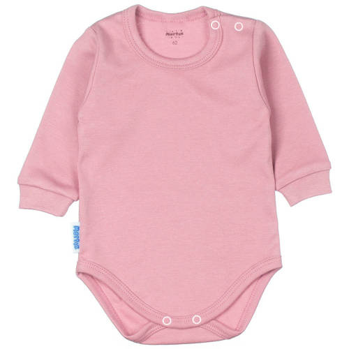 Body niemowlęce długi rękaw gładkie Martex brudny róż