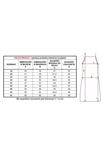 4485 Gracja halka koszula nocna damska Mewa biały