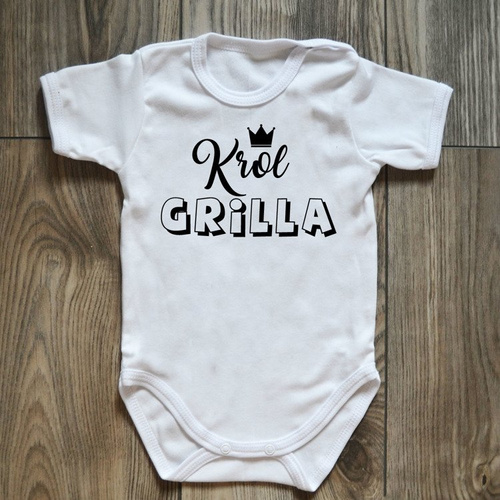 Body krótki rękaw "Król GRILLA" Moocha czarne