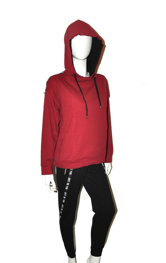 Komplet dresowy 496 Just Forex - bordowy