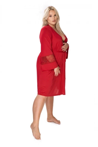 Szlafrok peniuar 86375 Paula Mewa burgundowy