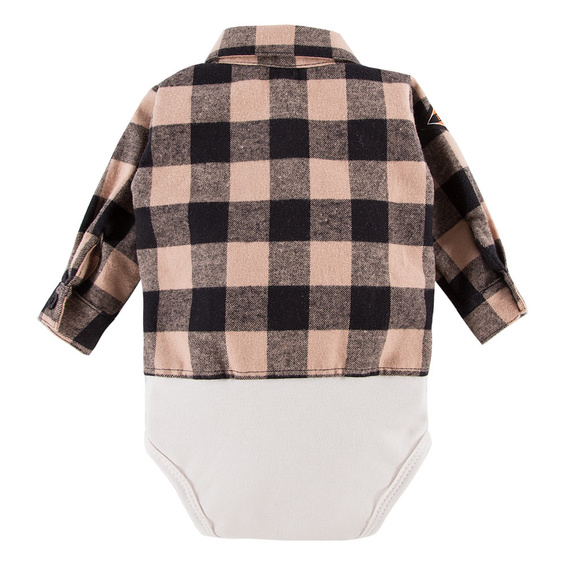 Body dla chłopca z kołnierzykiem Jump Eevi - czarny/beżowy